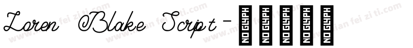 Loren Blake Script字体转换